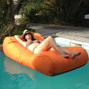 Inflatable Sun lounger WAVE  Orange -Sunvibes